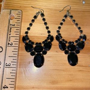 Black Chandelier Earrings